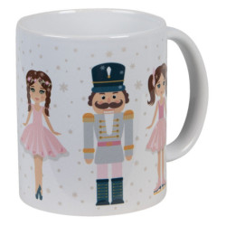 Keramický hrneček s Louskáčkem a panenkou - Ø 9*10 cm / 300 ml