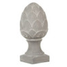 Šedá dekorace šiška na podstavci Pine M  - Ø13*26 cm