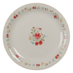 Porcelánový dezertní talíř s květy Little Rose Collection - Ø 20*2 cm