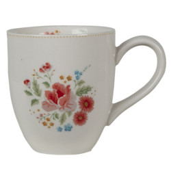 Porcelánový hrnek s květy Little Rose Collection - 12*8*9 cm / 300 ml