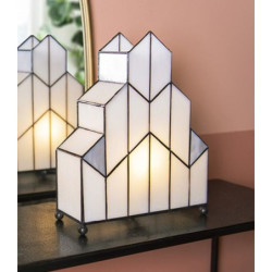 Stolní lampa Tiffany v neobvyklém tvaru Crame - 30*4*25 cm