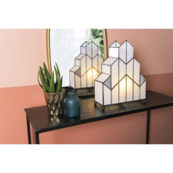 Stolní lampa Tiffany v neobvyklém tvaru Crame - 30*4*25 cm