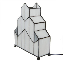 Stolní lampa Tiffany v neobvyklém tvaru Crame - 30*4*25 cm