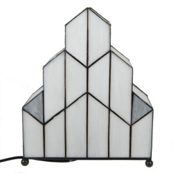 Stolní lampa Tiffany v neobvyklém tvaru Crame - 30*4*25 cm