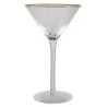 Sklenice na Martini s vroubkováním a zlatou linkou Pim - Ø13*20 cm / 250ml