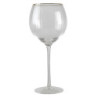 Sklenice na víno s vroubkováním a zlatou linkou Pim - Ø10*22 cm / 500ml
