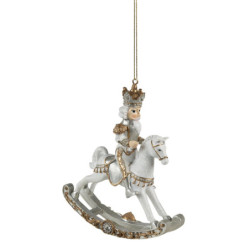 Dekorace louskáček na houpacím koni - 13*5*15 cm