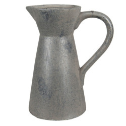 Šedý antik keramický dekorační džbán Malio - 20*13*25 cm