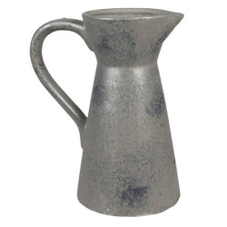Šedý antik keramický dekorační džbán Malio - 20*13*25 cm