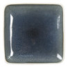 Šedomodrý čtvercový keramický talíř - 27*27*3 cm