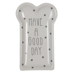 Keramický talíř Good day - 10*17*2 cm