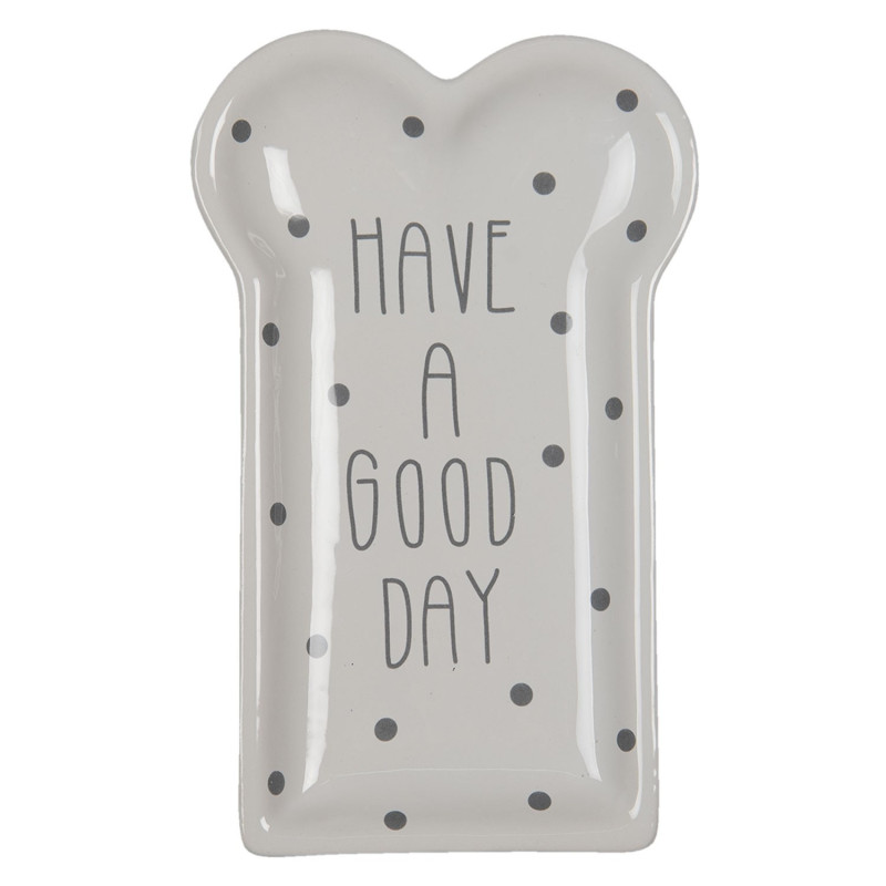 Keramický talíř Good day - 10*17*2 cm