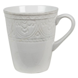Béžový hrnek s ornamentem Olen - 13*10*12 cm / 450 ml