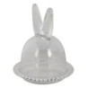 Skleněný podnos s poklopem a oušky Rabbit - Ø 14*16 cm