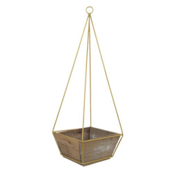 Závěsný kovový dekorační držák rostlin - 21*21*61 cm