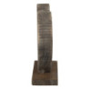 Hnědá antik dřevěná dekorace srdce - 19*7*19 cm