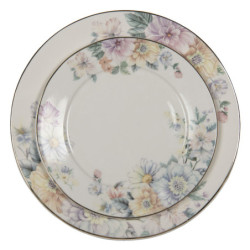 Porcelánový dezertní talířek s květinami Flowers - Ø 20*2 cm
