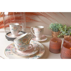 Porcelánový jídelní talířek s květinami Flowers - Ø 26*2 cm