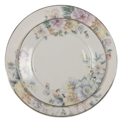 Porcelánový jídelní talířek s květinami Flowers - Ø 26*2 cm