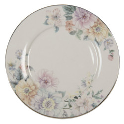 Porcelánový jídelní talířek s květinami Flowers - Ø 26*2 cm