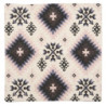 Béžový režný bavlněný povlak na polštář s barevnými ornamenty - 50*50 cm