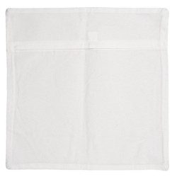 Režný bavlněný povlak na polštář s květy - 50*50 cm
