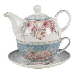 Porcelánový Tea for one Peony Rosé - 16*10*14 cm / 400 ml / 250 ml