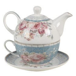 Porcelánový Tea for one Peony Rosé - 16*10*14 cm / 400 ml / 250 ml