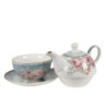 Porcelánový Tea for one Peony Rosé - 16*10*14 cm / 400 ml / 250 ml