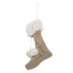 Závěsná dekorace vánoční punčocha - 15*2*20 cm
