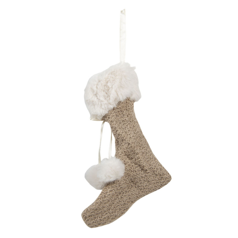 Závěsná dekorace vánoční punčocha - 15*2*20 cm