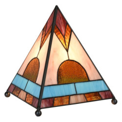 Stolní lampa Tiffany ve tvaru pyramidy - 26*26*30 cm