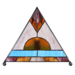 Stolní lampa Tiffany ve tvaru pyramidy - 26*26*30 cm