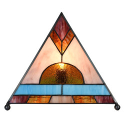 Stolní lampa Tiffany ve tvaru pyramidy - 26*26*30 cm