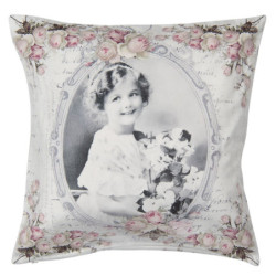 Vintage povlak na polštář Portrét - 45*45 cm