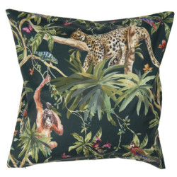 Černo-zelený povlak na polštář Jungle - 45*45 cm
