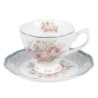 Porcelánový šálek s podšálkem Peony Rosé - Ø 10*8 / Ø 15*2 cm / 220 ml