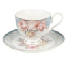 Porcelánový šálek s podšálkem Peony Rosé  - Ø 9*8 / Ø 15*2 cm / 200 ml