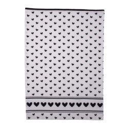Bavlněná kuchyňská utěrka se srdíčky Love Birds I - 50*70 cm