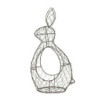 Hnědý drátěný dekorační košík králík Bunny - 18*18*37 cm