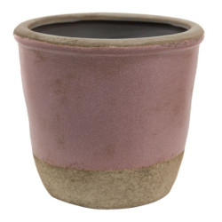 Růžovo-béžový keramický obal na květináč Pinae XL - Ø 19*19 cm