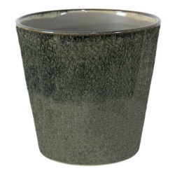 Zelený dekorační obal na květináč Mion XL - Ø 19*18 cm