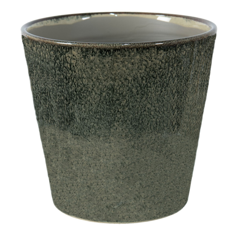 Zelený dekorační obal na květináč Mion XL - Ø 19*18 cm