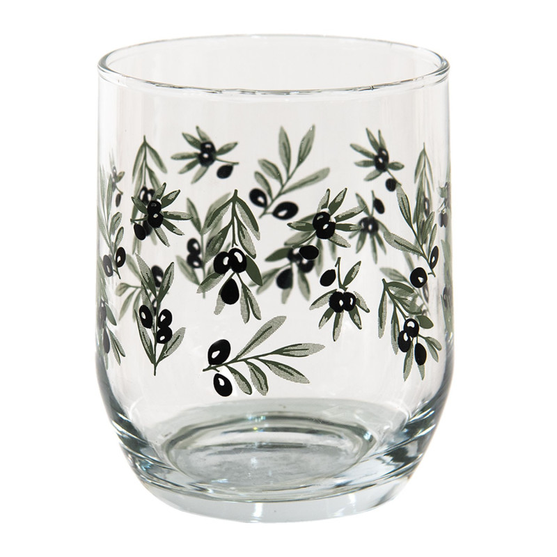 Nápojová sklenička s olivami - Ø 8*9 cm / 300 ml
