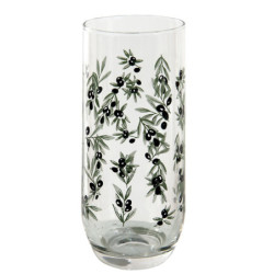 Nápojová sklenička s olivami - Ø 6*14 cm / 280 ml