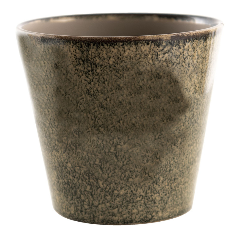 Zelený dekorační obal na květináč Mion L - Ø 17*16 cm
