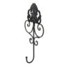 Černý antik nástěnný háček Potier ornament  - 17*5*31 cm