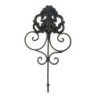 Černý antik nástěnný háček Potier ornament  - 17*5*31 cm
