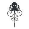 Černý antik nástěnný háček Potier ornament  - 17*5*31 cm