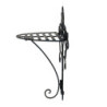 Černá antik nástěnná kovová polička Potier ornament - 33*20*39 cm